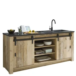 Küchenausstattung Möbel-Set mit Insel - Garisa (sechsteilig)