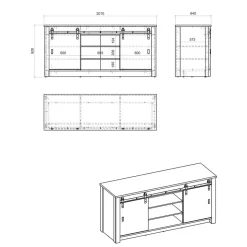 Küchenausstattung Möbel-Set mit Insel - Garisa (sechsteilig)