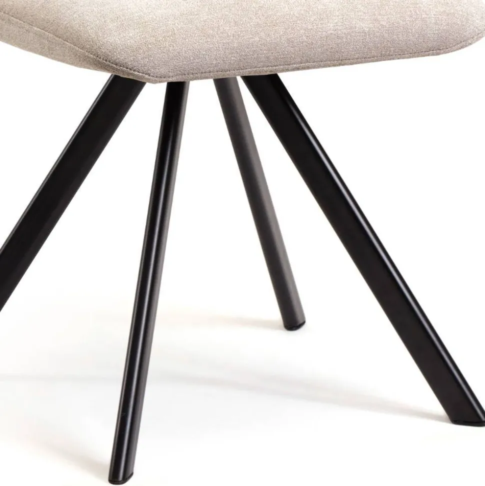 Küchen-Drehstühle in Beige und Schwarz - Yvons (2er Set)