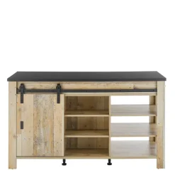 Küchen-Einrichtung mit Insel Set - Garisa (siebenteilig)