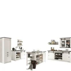 Kücheneinrichtung mit Insel - Eture (siebenteilig)