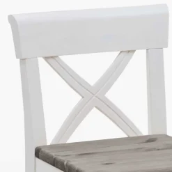 Küchenhocker Yoan in Weiß Grau