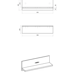 Küchenmöbel Kombination in Weiß Grau - Eture (dreiteilig)