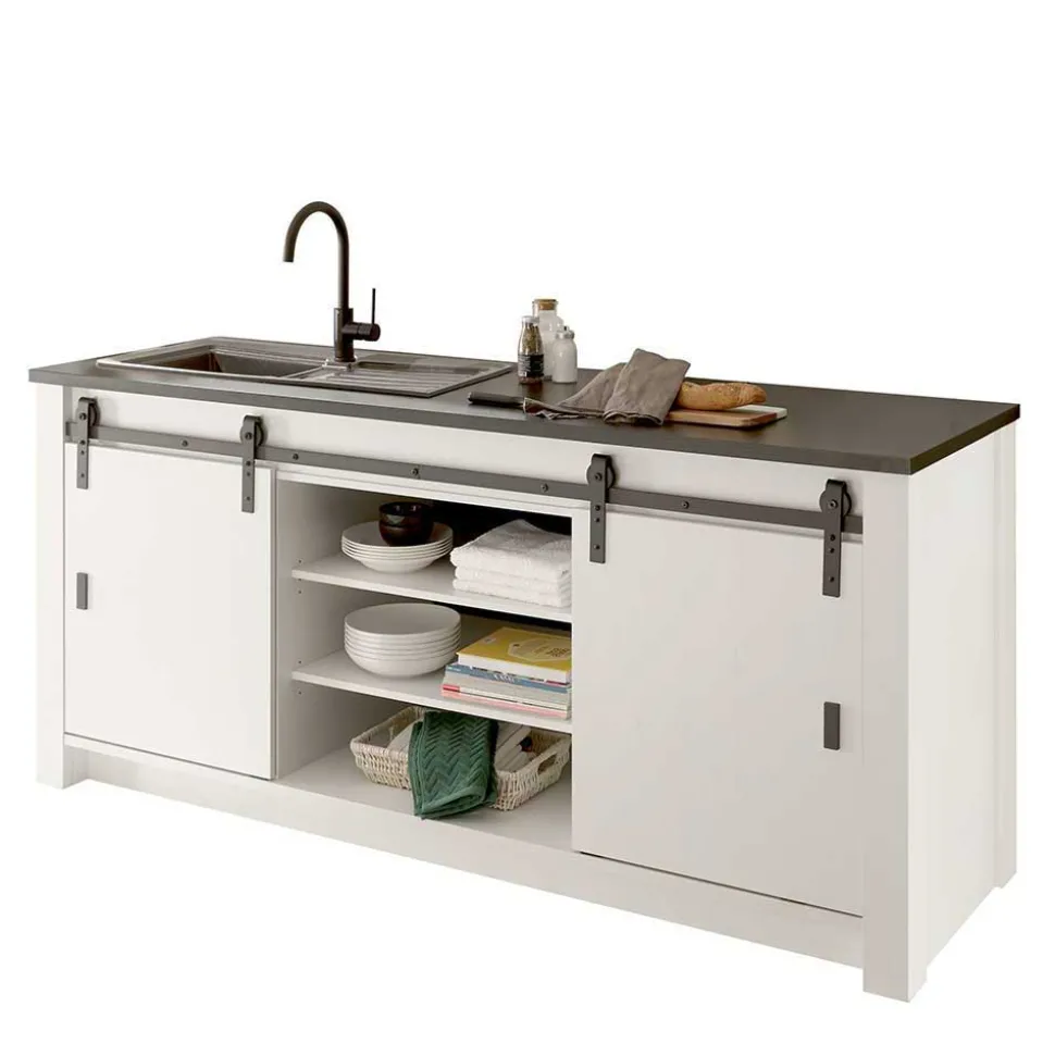 Küchenmöbel mit Insel Set - Eture (fünfteilig)