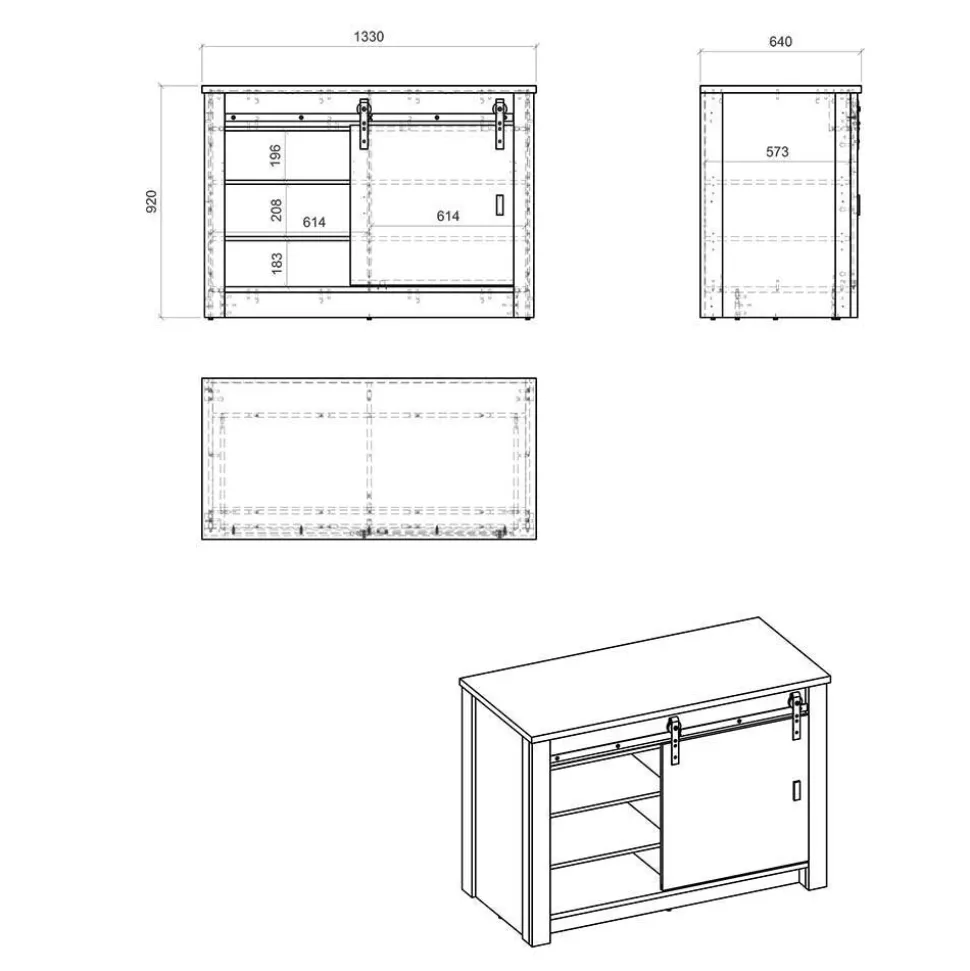 Küchenmöbel mit Insel Set - Eture (fünfteilig)