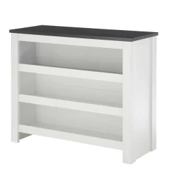 Küchenmöbel mit Theke in Weiß & Grau - Eture (sechsteilig)