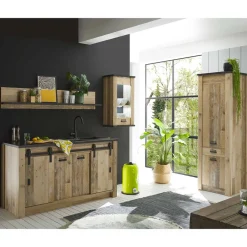 Küchenschränke & Regal in Altholz Optik - Garisa (vierteilig)