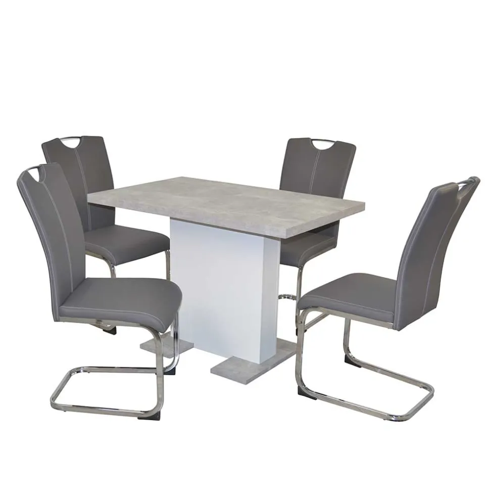 Küchentisch & Swingstühle Kombination - Abigail (fünfteilig)