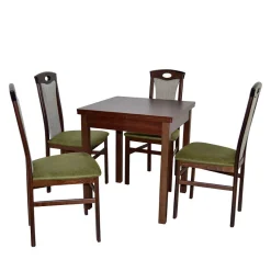 Küchentisch Essgruppe in Nussbaum - Solida (fünfteilig)