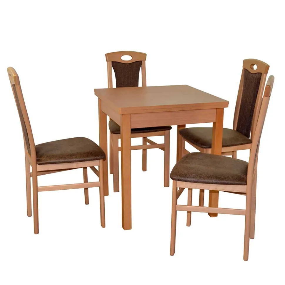 Küchentisch Möbelset in Buche - Uminia (fünfteilig)