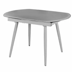 Küchentisch Sectian aus Glas Grau