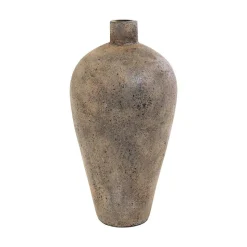 Keramik Blumenvase in Graubraun - Bombasti