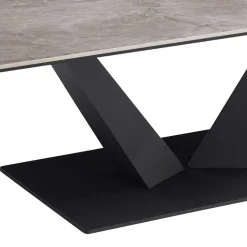 Keramik Wohnzimmertisch mit V Säulengestell - Ravela