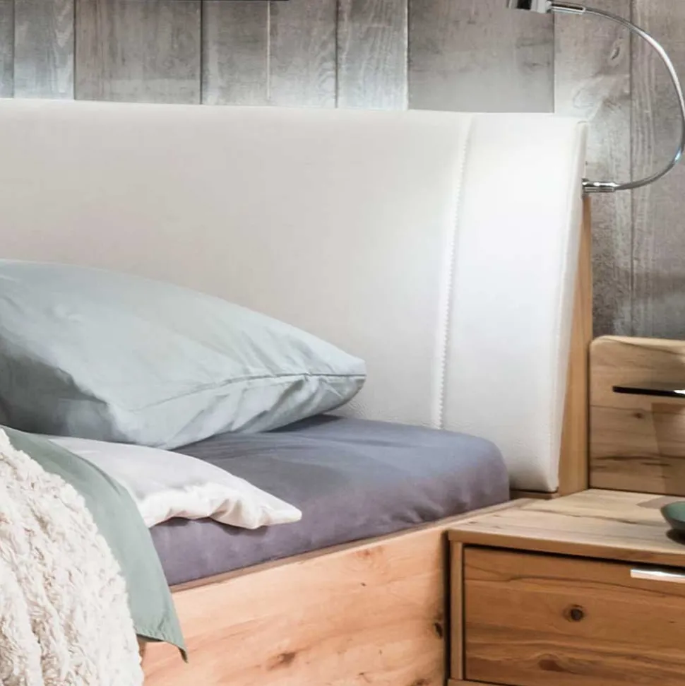 Kernbuche Bett & Nachtkommoden - Krofun (dreiteilig)