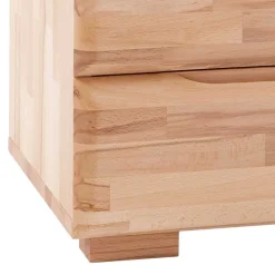 Kernbuche Bett Issiaco und zwei Nachtschränke (dreiteilig)