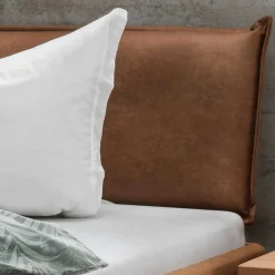 Kernbuche Bettgestell mit Polster-Kopfteil - Eudrinia