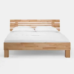 Kernbuche Massivholzbett Bevallia mit Nachttisch (zweiteilig)
