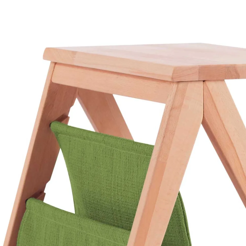 Kernbuche Nachttisch Rivaso mit Stofftasche in Grün