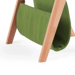 Kernbuche Nachttisch Rivaso mit Stofftasche in Grün