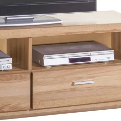 Kernbuche Wohnwand Möbel Set - Uhelia (vierteilig)