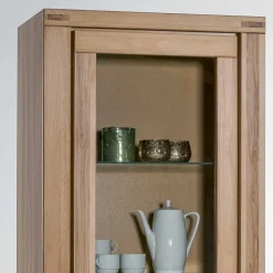 Kernbuche Wohnwand Möbel Set - Uhelia (vierteilig)