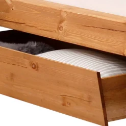 Kiefer Bett mit Baumkanten Kopfteil - Kalastania