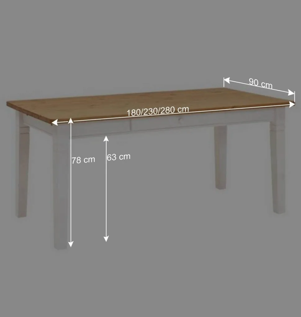 Kiefer Esstisch Sibiuta mit Schubladen