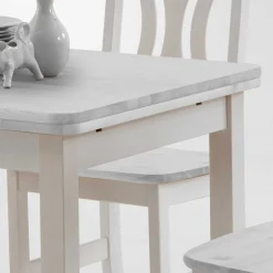 Kiefer Esstisch Vironegras in Weiß