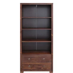 Kiefer Holzregal in Dunkelbraun lackiert - Luvin