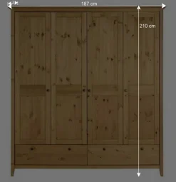 Kiefer Kleiderschrank geölt & gebeizt - Zatira