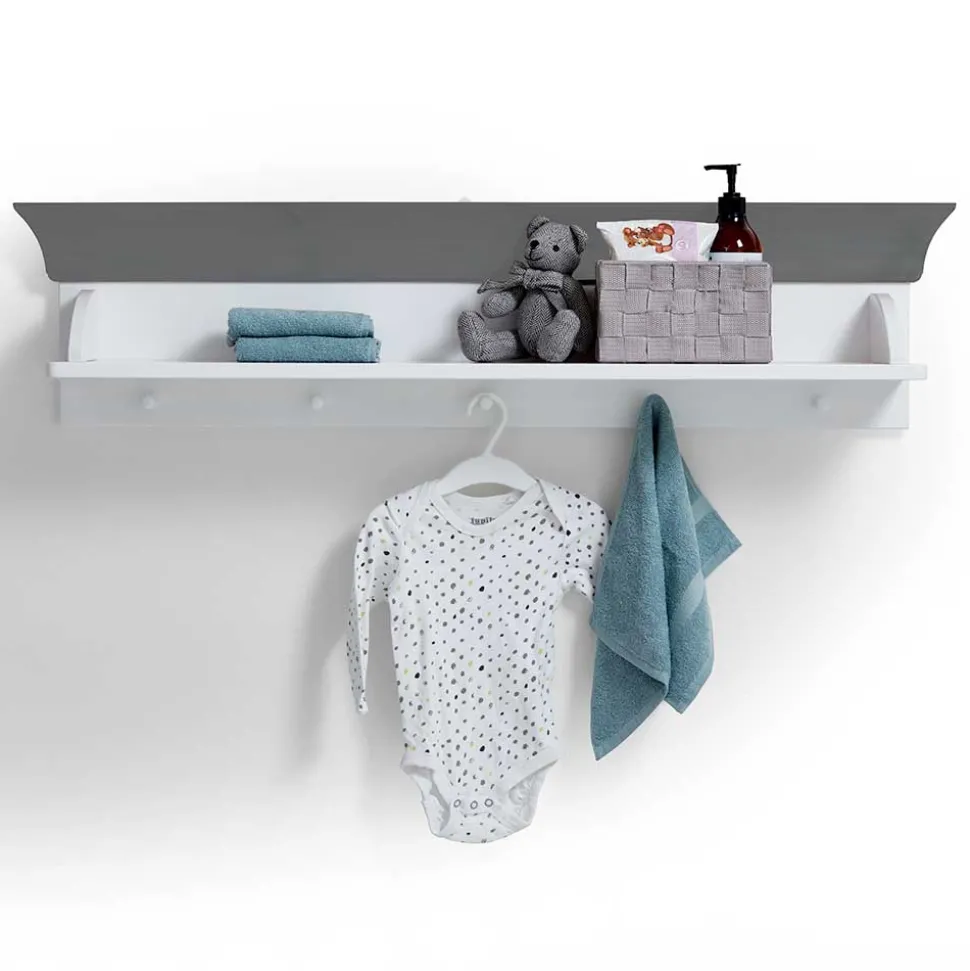 Kiefer Wandboard in Weiß & Grau - Mirandesca