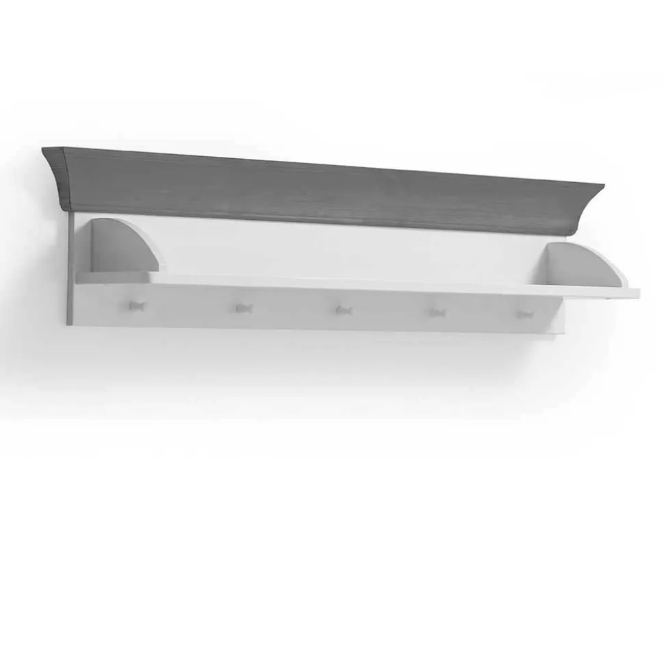 Kiefer Wandboard in Weiß & Grau - Mirandesca