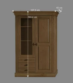 Kiefer Wohnwand Piatra teilmassiv gelaugt und geölt (dreiteilig)