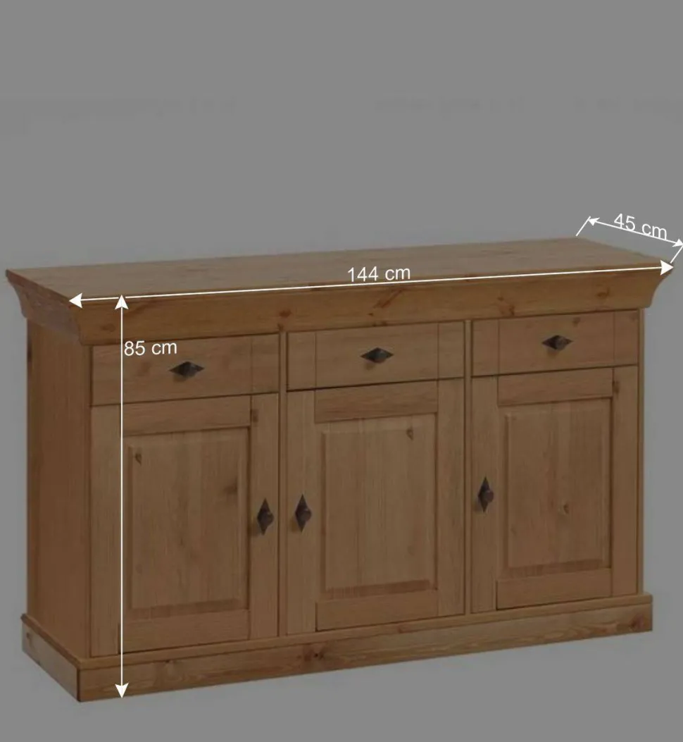 Kiefer-Massivholz Sideboard Piatra im Landhausstil