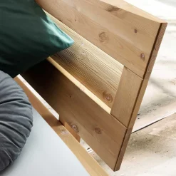 Kiefernholz Balkenbett mit LED Licht - Antina