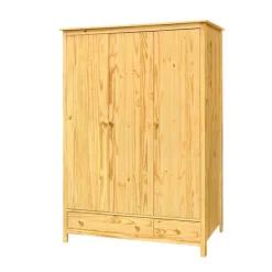 Kiefernholz Kleiderschrank massiv - Nastonia