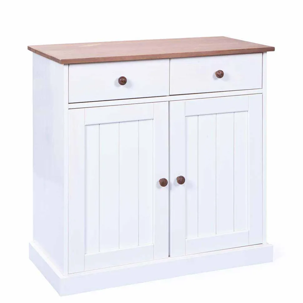 Kiefernholz Kombi-Kommode zweifarbig - Vatina