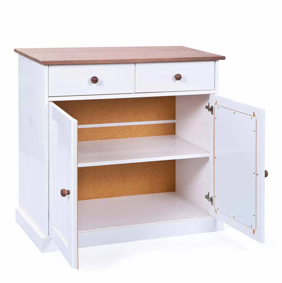 Kiefernholz Kombi-Kommode zweifarbig - Vatina