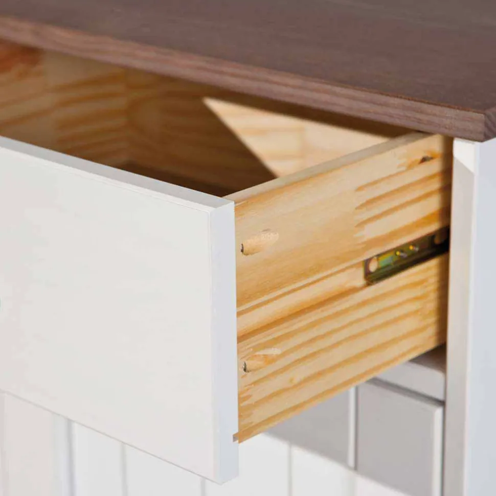 Kiefernholz Kombi-Kommode zweifarbig - Vatina
