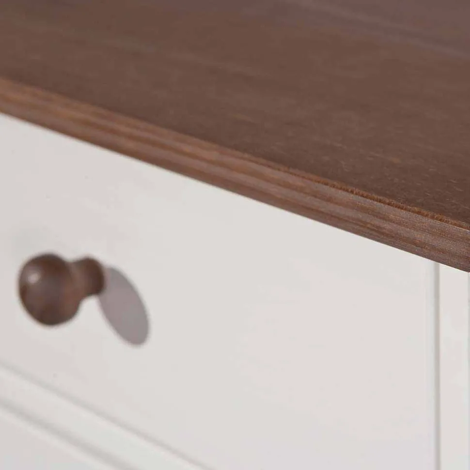 Kiefernholz Kombi-Kommode zweifarbig - Vatina