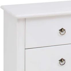 Kiefernholz Kommode in Weiß lackiert - Velriva I