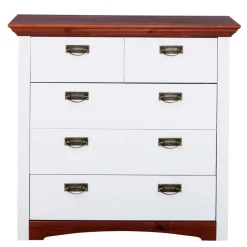 Kiefernholz Schubladen Kommode zweifarbig - Beapta