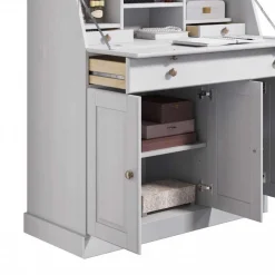 Kiefernholz Sekretär in Weiß gewachst - Aritina