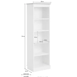 Kiefernholz Standregal mit fünf Fächern - Goro