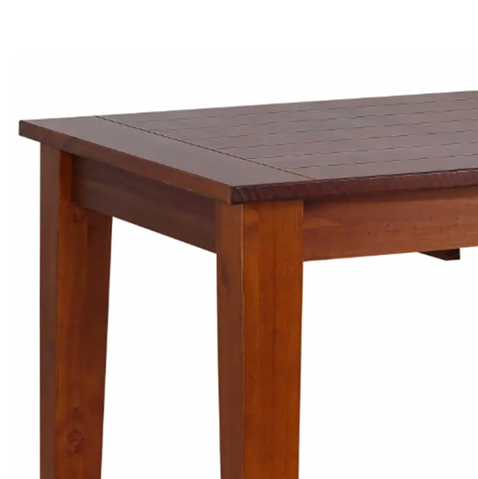 Kiefernholz Tisch in Braun lackiert - Marrone