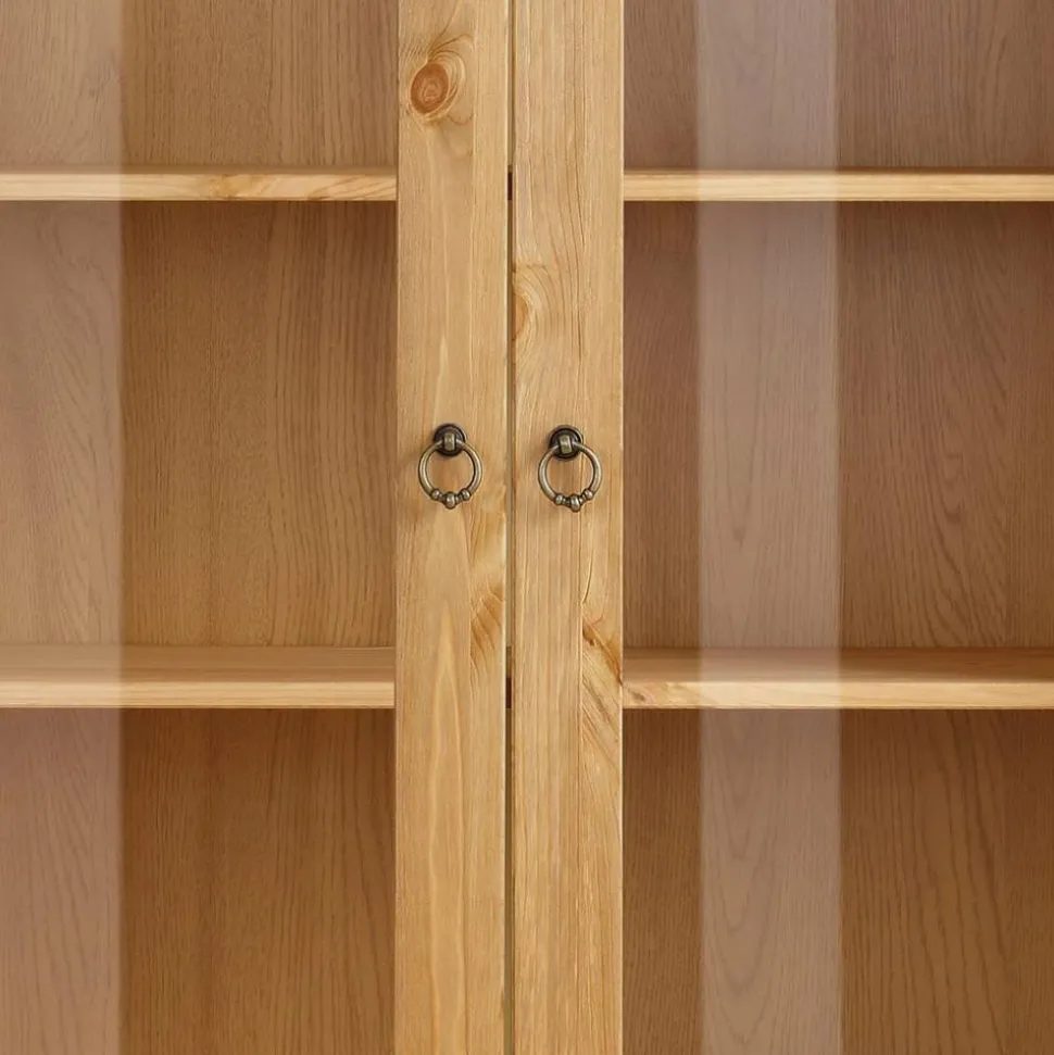 Kiefernholz Vitrine gebeizt und geölt - Goro