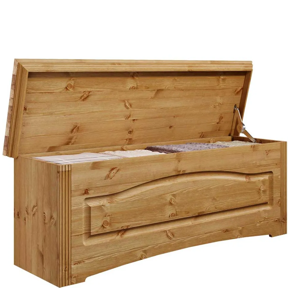 Kiefernholz Wäschetruhe im Landhausstil - Vocoja