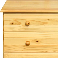 Kiefernholzkommode mit Kugelgriffen - Kascanu I