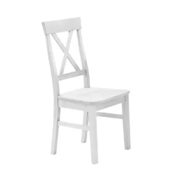 Kieferstuhl Satumare in Weiß (2er Set)