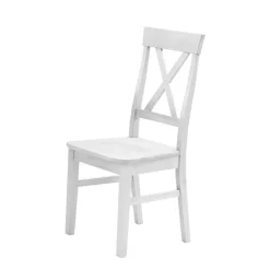 Kieferstuhl Satumare in Weiß (2er Set)